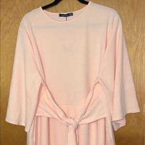 Plus Size Kimono Sleeve Tie Waste Wrap Dress